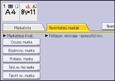 A kezelőpanel ismertetése