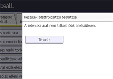 A kezelőpanel ismertetése