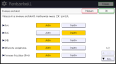 A kezelőpanel ismertetése