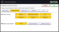 A kezelőpanel ismertetése