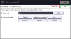 A kezelőpanel ismertetése
