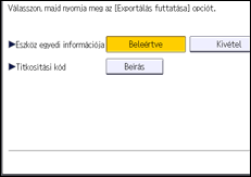 A kezelőpanel ismertetése