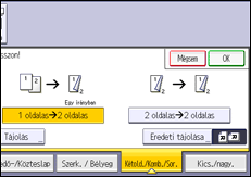 A kezelőpanel ismertetése