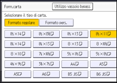 Illustrazione della schermata sul pannello di controllo