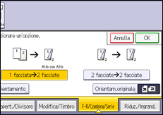 Illustrazione della schermata sul pannello di controllo