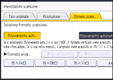 Illustrazione della schermata sul pannello di controllo