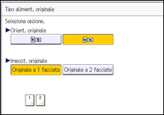 Illustrazione della schermata sul pannello di controllo