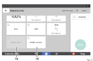 Illustrazione numerata pannello di controllo