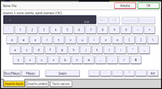 Illustrazione della schermata sul pannello di controllo