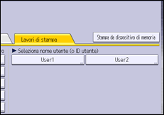 Illustrazione della schermata sul pannello di controllo