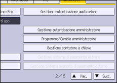 Illustrazione della schermata sul pannello di controllo