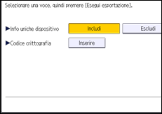 Illustrazione della schermata sul pannello di controllo