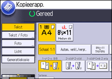 Afbeelding van bedieningspaneel