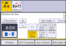Afbeelding van bedieningspaneel