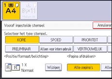 Afbeelding van bedieningspaneel