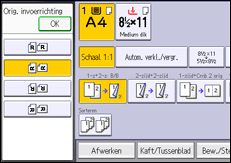 Afbeelding van bedieningspaneel