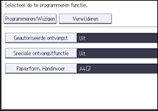Afbeelding van bedieningspaneel