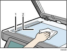 Afbeelding van de glasplaat met genummerd bijschrift