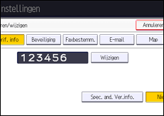 Afbeelding van bedieningspaneel