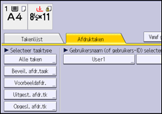 Afbeelding van bedieningspaneel