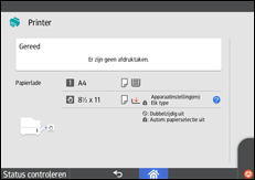 Afbeelding van bedieningspaneel