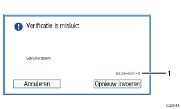 Genummerde afbeelding van het scherm van het bedieningspaneel