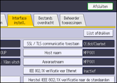 Afbeelding van bedieningspaneel