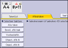 Afbeelding van bedieningspaneel