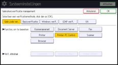 Afbeelding van bedieningspaneel