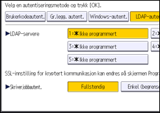 Illustrasjon av betjeningspanelet