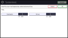 Illustrasjon av betjeningspanelet