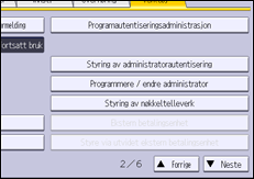 Illustrasjon av betjeningspanelet