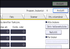 Illustrasjon av betjeningspanelet