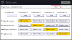 Illustrasjon av betjeningspanelet
