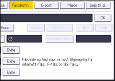Illustrasjon av betjeningspanelet
