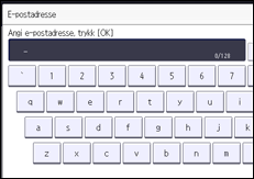 Illustrasjon av betjeningspanelet