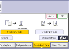 Illustrasjon av betjeningspanelet