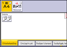 Illustrasjon av betjeningspanelet