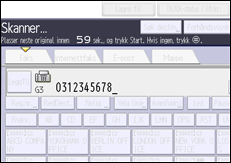 Illustrasjon av betjeningspanelet