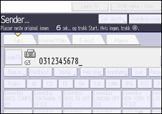 Illustrasjon av betjeningspanelet