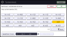 Illustrasjon av betjeningspanelet