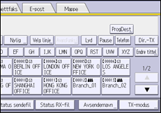Illustrasjon av betjeningspanelet