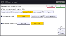 Ilustracja ekranu panela operacyjnego