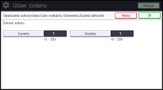 Ilustracja ekranu panela operacyjnego