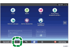 Ilustracja ekranu panela operacyjnego