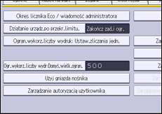 Ilustracja ekranu panela operacyjnego