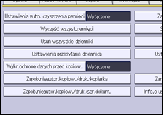Ilustracja ekranu panela operacyjnego