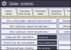 Ilustracja ekranu panela operacyjnego