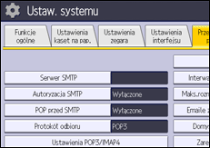 Ilustracja ekranu panela operacyjnego
