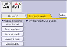 Ilustracja ekranu panela operacyjnego